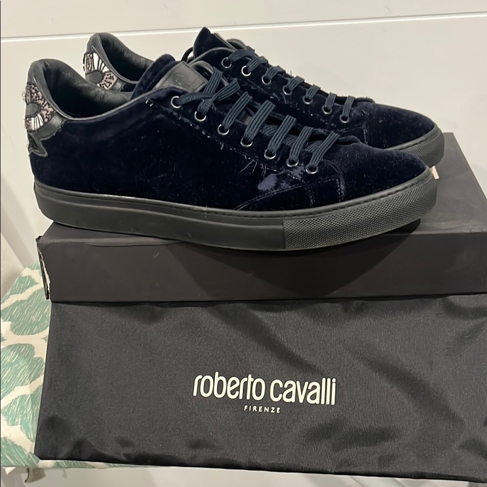 Roberto Cavalli Men's Royal Blue Sneakers